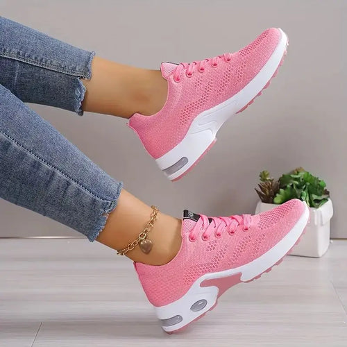 Plus Size Breathable Running Shoes for Women 2025 Fashion Air Cushion Platform Sneakers Woman Lightweight Casual Sports Shoes