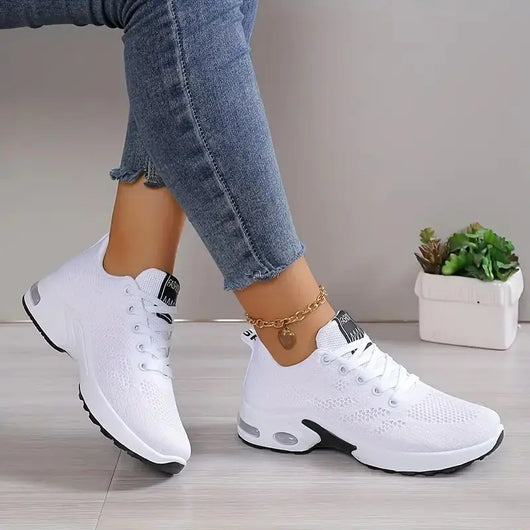 Plus Size Breathable Running Shoes for Women 2025 Fashion Air Cushion Platform Sneakers Woman Lightweight Casual Sports Shoes