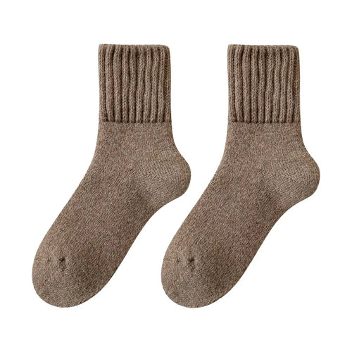 SP&CITY Winter Thickened Wool Socks Women’s Breathable Comfortable Plush Low Tube Snow Socks Korean Simple Warm Cashmere Socks