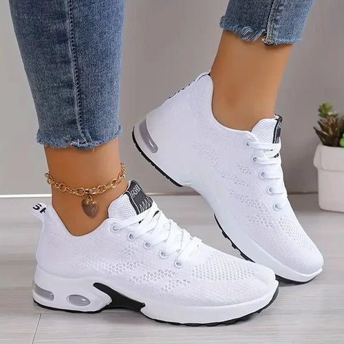 Plus Size Breathable Running Shoes for Women 2025 Fashion Air Cushion Platform Sneakers Woman Lightweight Casual Sports Shoes