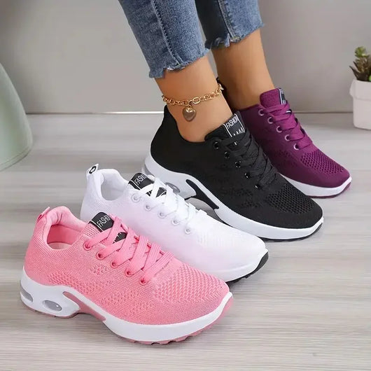 Plus Size Breathable Running Shoes for Women 2025 Fashion Air Cushion Platform Sneakers Woman Lightweight Casual Sports Shoes